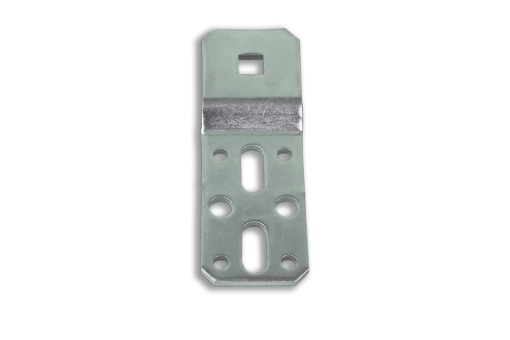 Box bracket with square for mounting pins 1/10 and 2/10 